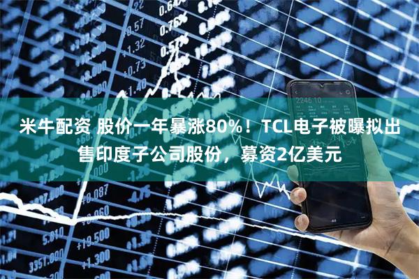 米牛配资 股价一年暴涨80%！TCL电子被曝拟出售印度子公司股份，募资2亿美元