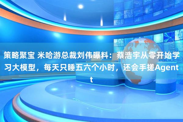 策略聚宝 米哈游总裁刘伟曝料：蔡浩宇从零开始学习大模型，每天只睡五六个小时，还会手搓Agent